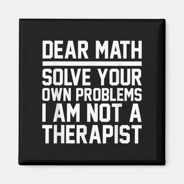 Sehr geehrte Mathematik Spaß Design Lösung Problem Magnet (Vorne)