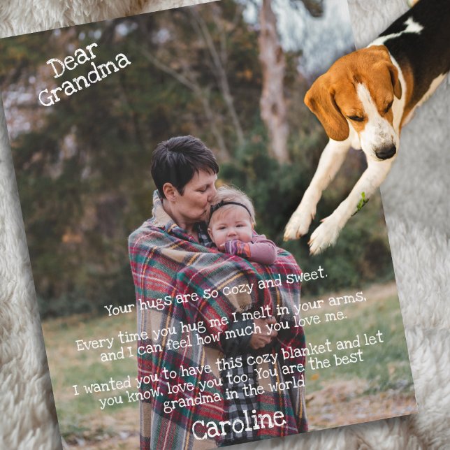 Sehr geehrte Oma Ihre Hugs Gemütliches und süßes F Fleecedecke (Von Creator hochgeladen)