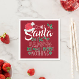 Sehr geehrte Santa Funny Christmas Napkin Serviette
