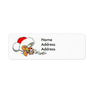 Sehr geehrte Santa Mouse mit Adressenaufkleber