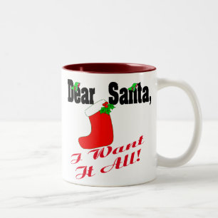 Sehr geehrte Santa Tasse