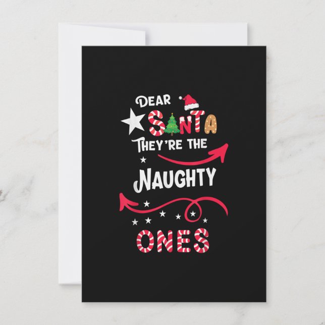 Sehr geehrte Santa Theyu2019re the Naughty Ones Fa Einladung (Vorderseite)