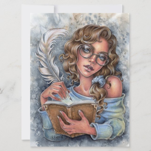 Sehr geehrte Tagebuchfrau Schriftstellerin Feather (Vorderseite)