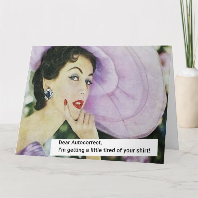 Sehr geehrter Autokorrekt Karte (Vorderseite)