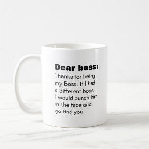 Sehr geehrter Boss Spaß lustige Coffee Tasse