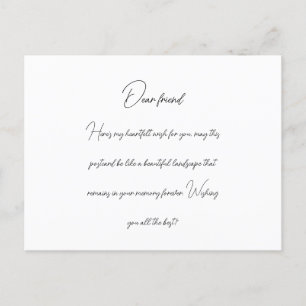 Sehr geehrter Freund Postkarte