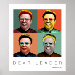 Sehr geehrter Führer Kim Jong Il Poster