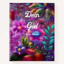 Sehr geehrter Gott Journal w/Whimsical Abstrakt