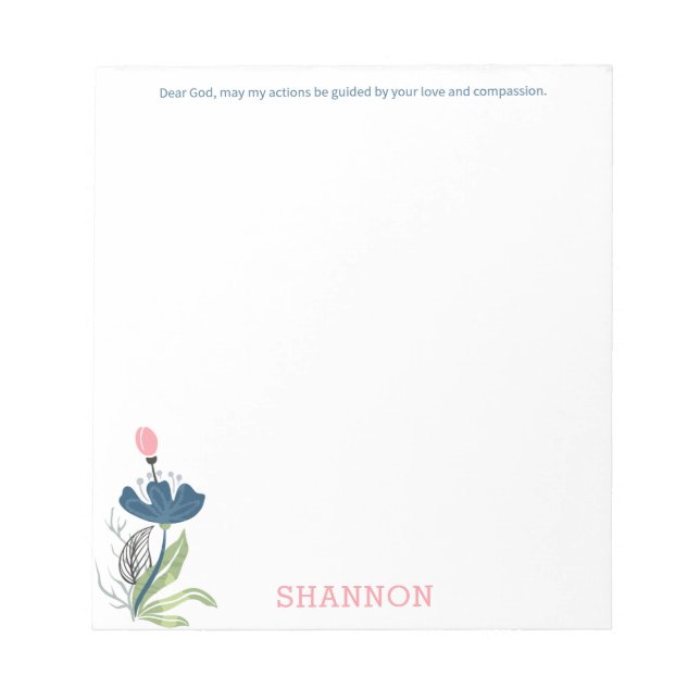 Sehr geehrter Gott, lenken Sie meine Handlungen Ab Notizblock (Vorderseite)