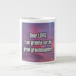 Sehr geehrter HERR, ich bin dankbar für meine Uren Jumbo-Tasse