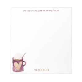 Sehr geehrter Herr, löscht meinen Durst heiß kakao Notizblock