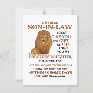 Sehr geehrter Herr Schwiegersohn, ich habe dir mei Einladung