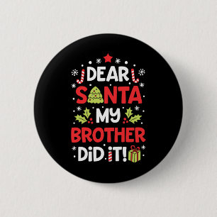 Sehr geehrter Herr Weihnachtsbruder hat Weihnachts Button