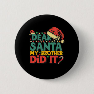 Sehr geehrter Herr Weihnachtsbruder hat Weihnachts Button