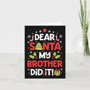 Sehr geehrter Herr Weihnachtsbruder hat Weihnachts Karte