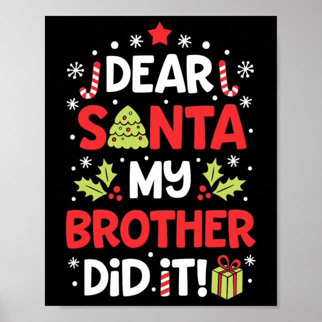 Sehr geehrter Herr Weihnachtsbruder hat Weihnachts Poster (Vorne)