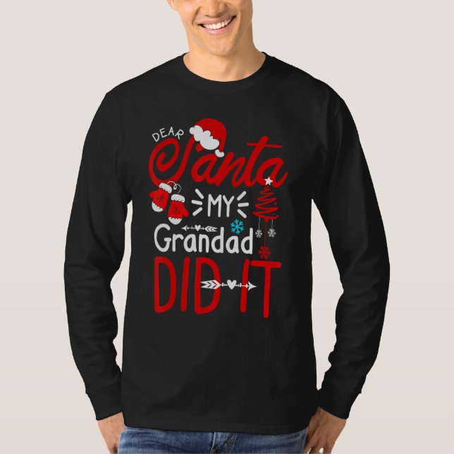 Sehr geehrter Herr Weihnachtsmann hat Weihnachtsfa T-Shirt (Vorderseite)