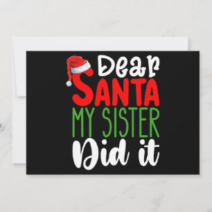 Sehr geehrter Herr Weihnachtsmann, meine Schwester Einladung