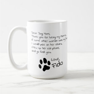 Sehr geehrter Hund Mama Vater Anpassbare Pet Name  Kaffeetasse