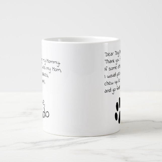 Sehr geehrter Hund Mama Vater Personalisiert Pet N Jumbo-Tasse (Vorderseite)