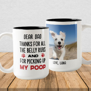 Sehr geehrter Hund Vater - Funny Custom Dog Foto & Zweifarbige Tasse