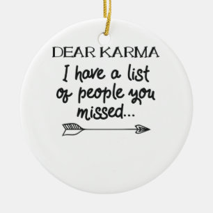 Sehr geehrter Karma Ich habe eine Liste der Leute, Keramik Ornament