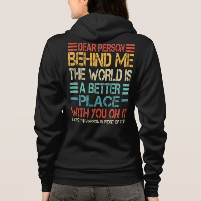 Sehr geehrter Mensch hinter mir Full Zip Hoodie (Rückseite)