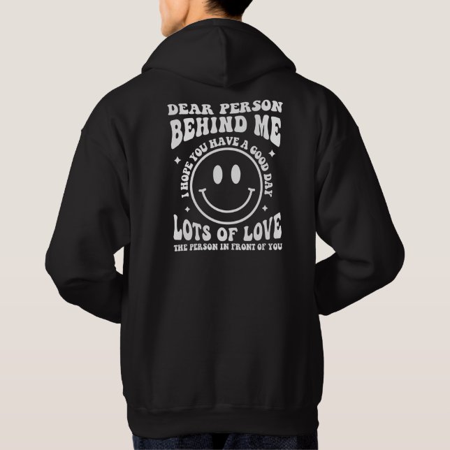 Sehr geehrter Mensch hinter mir, Liebe Hoodie (Rückseite)