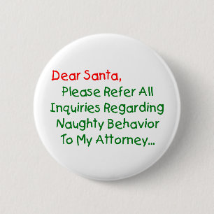 Sehr geehrter Santa Anwalt - Funny Christmas Lette Button