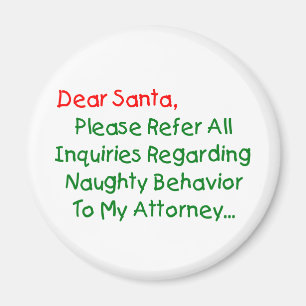 Sehr geehrter Santa Anwalt - Funny Christmas Lette Magnet