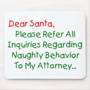 Sehr geehrter Santa Anwalt - Funny Christmas Lette Mousepad