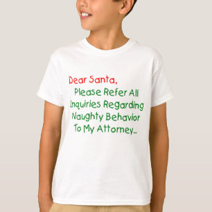 Sehr geehrter Santa Anwalt - Funny Christmas Lette T-Shirt