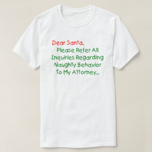 Sehr geehrter Santa Anwalt - Funny Christmas Lette T-Shirt