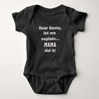 Sehr geehrter Santa Bodysuit für Kinder Baby Strampler