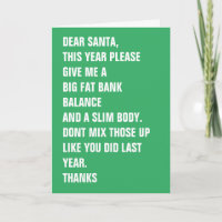 Sehr geehrter Santa Fat Bank Saldo Slim Body