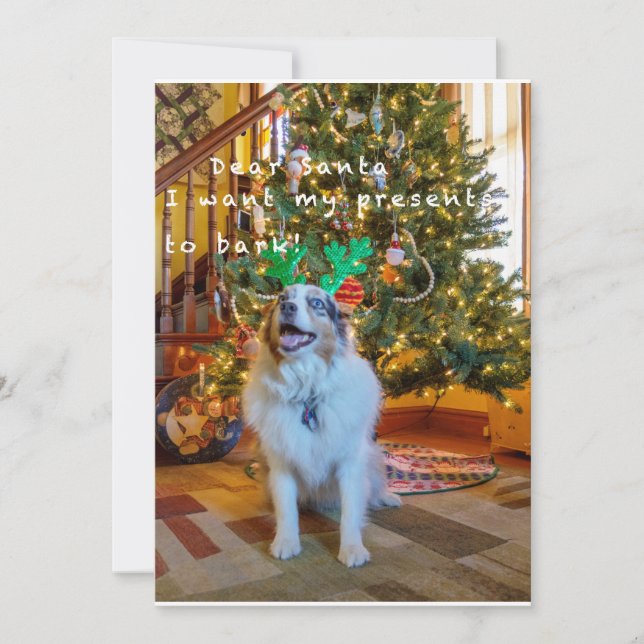 Sehr geehrter Santa Feiertagskarte (Vorderseite)