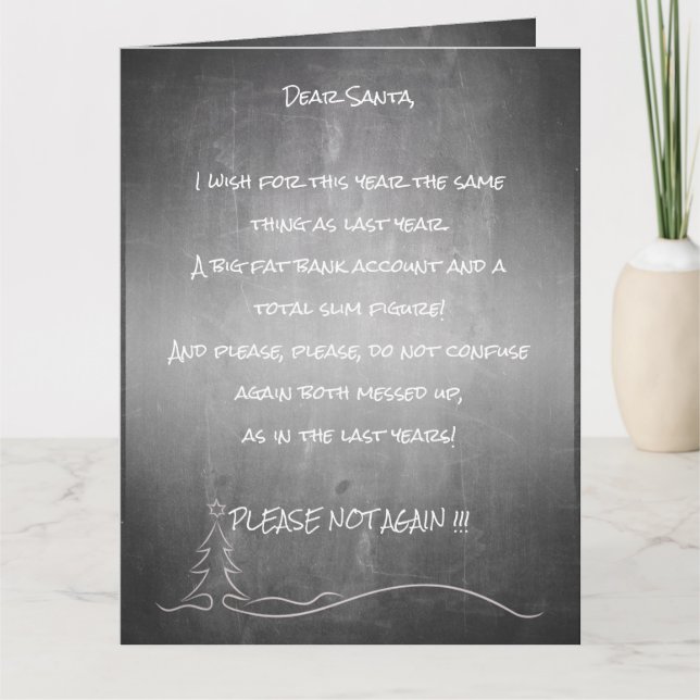 Sehr geehrter Santa Karte (Vorderseite)