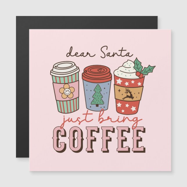 Sehr geehrter Santa | Niedliche Weihnachten Magnetkarte (Vorne/Hinten)