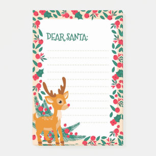 Sehr geehrter Santa Post-it Klebezettel