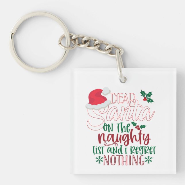Sehr geehrter Santa Schlüsselanhänger (Vorderseite)