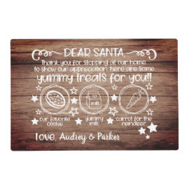 Sehr geehrter Santa Serving Laminiertes Tischset