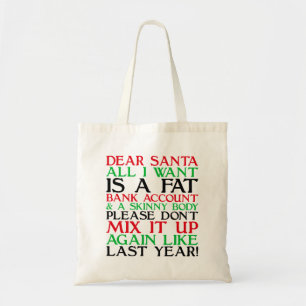 Sehr geehrter Santa Tragetasche