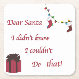 Sehr geehrter Santa Untersetzer