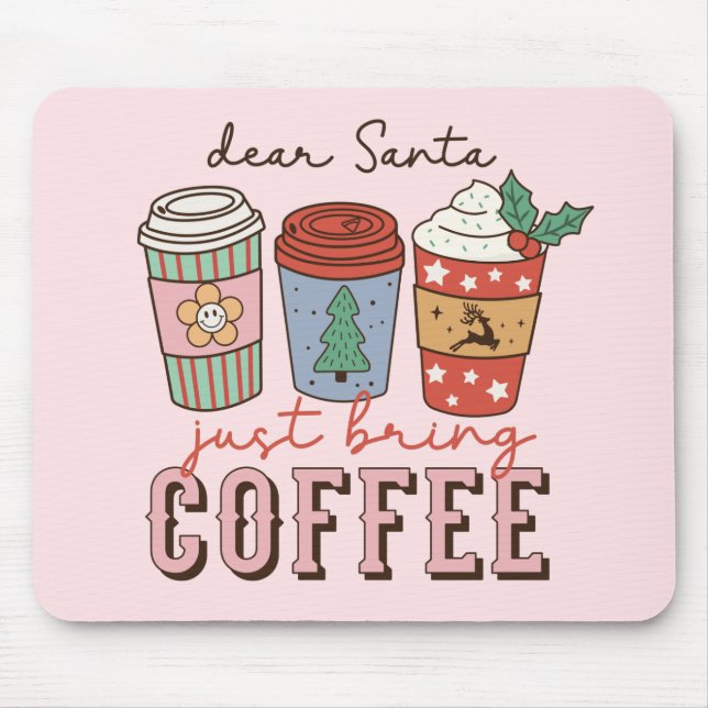 Sehr geehrter Santa | Weihnachtskaffee Mousepad (Vorne)