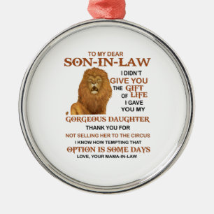 Sehr geehrter Schwiegersohn, ich habe dir nicht da Ornament Aus Metall