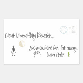 Sehr geehrter unirdischer Leser Rechteckiger Aufkleber