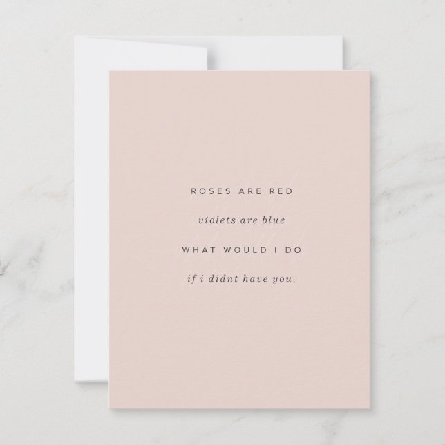 Sehr geehrter Valentine Mitteilungskarte (Vorderseite)