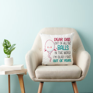 Sehr geehrter Vater, aus allen Balls der Welt Kissen