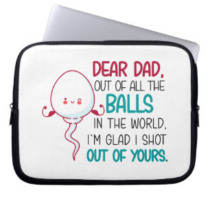 Sehr geehrter Vater, aus allen Balls der Welt Laptopschutzhülle