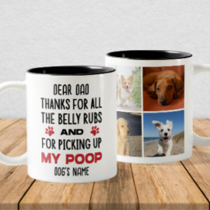 Sehr geehrter Vater - Funny Custom Dog Fotos & Nam Zweifarbige Tasse
